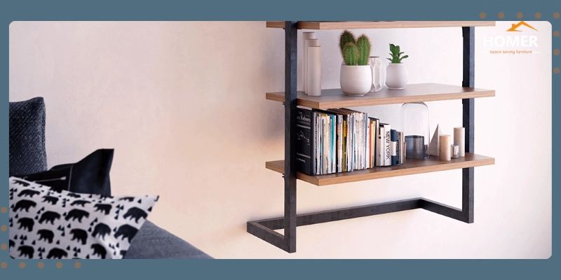 شلف کتابخانه دیواری فلزی یا چوبی؟