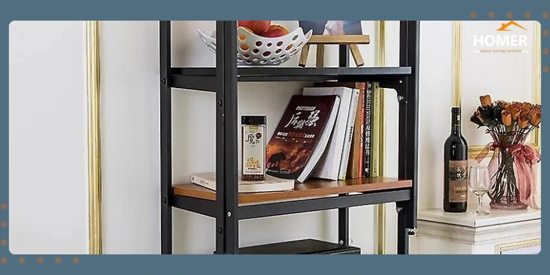 میز و شلف کتابخانه دیواری نووا