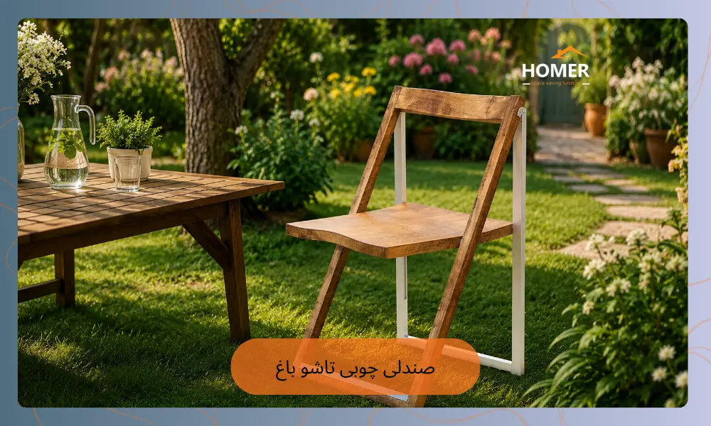 صندلی چوبی تاشو باغ؛ انتخابی کاربردی برای زیبایی و راحتی فضای سبز