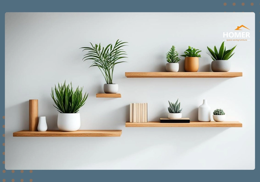 استفاده از گیاهان آپارتمانی روی شلف